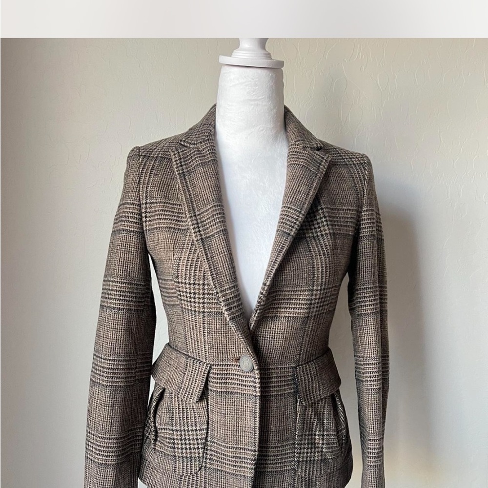 Zara vintage elbow patch blazer suit jacket xs